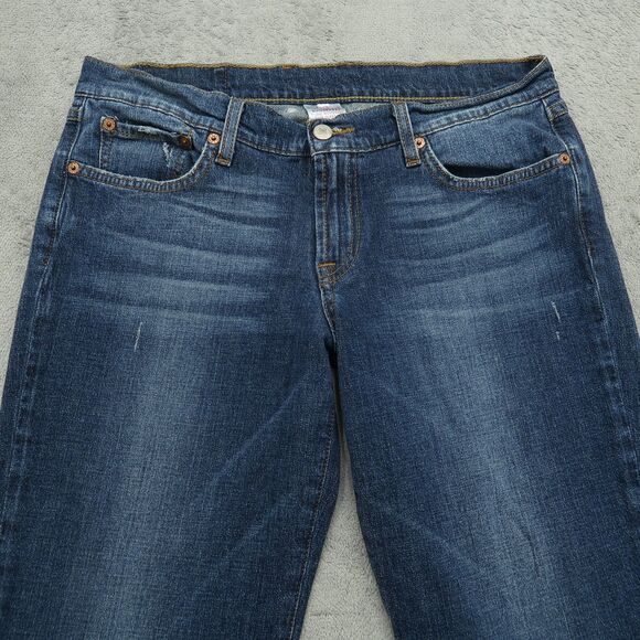 Lucky Brand Jeans Women's Size 10 Mid-Rise Flare Denim 30.5" Inseam Distressed - Picture 13 of 16